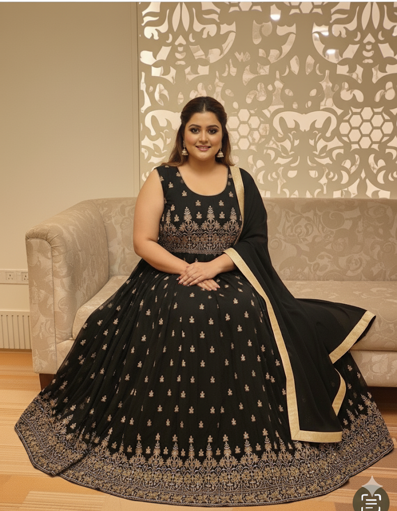 Beautiful designer gown style anarkali suit