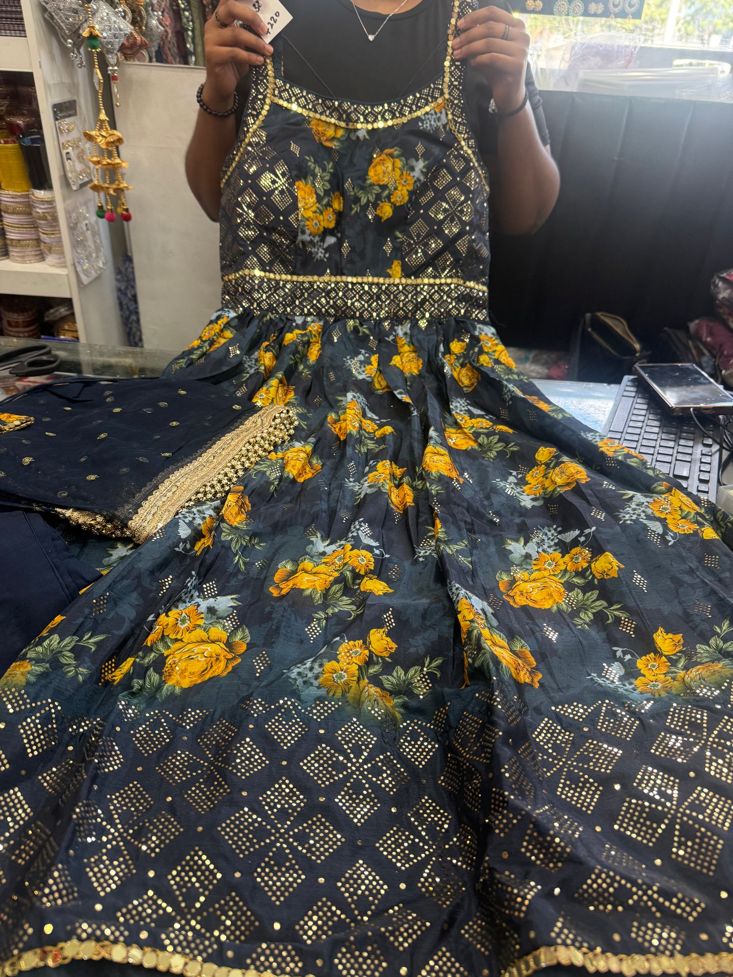 Beautiful designer nyra cut peplum pakistani suit