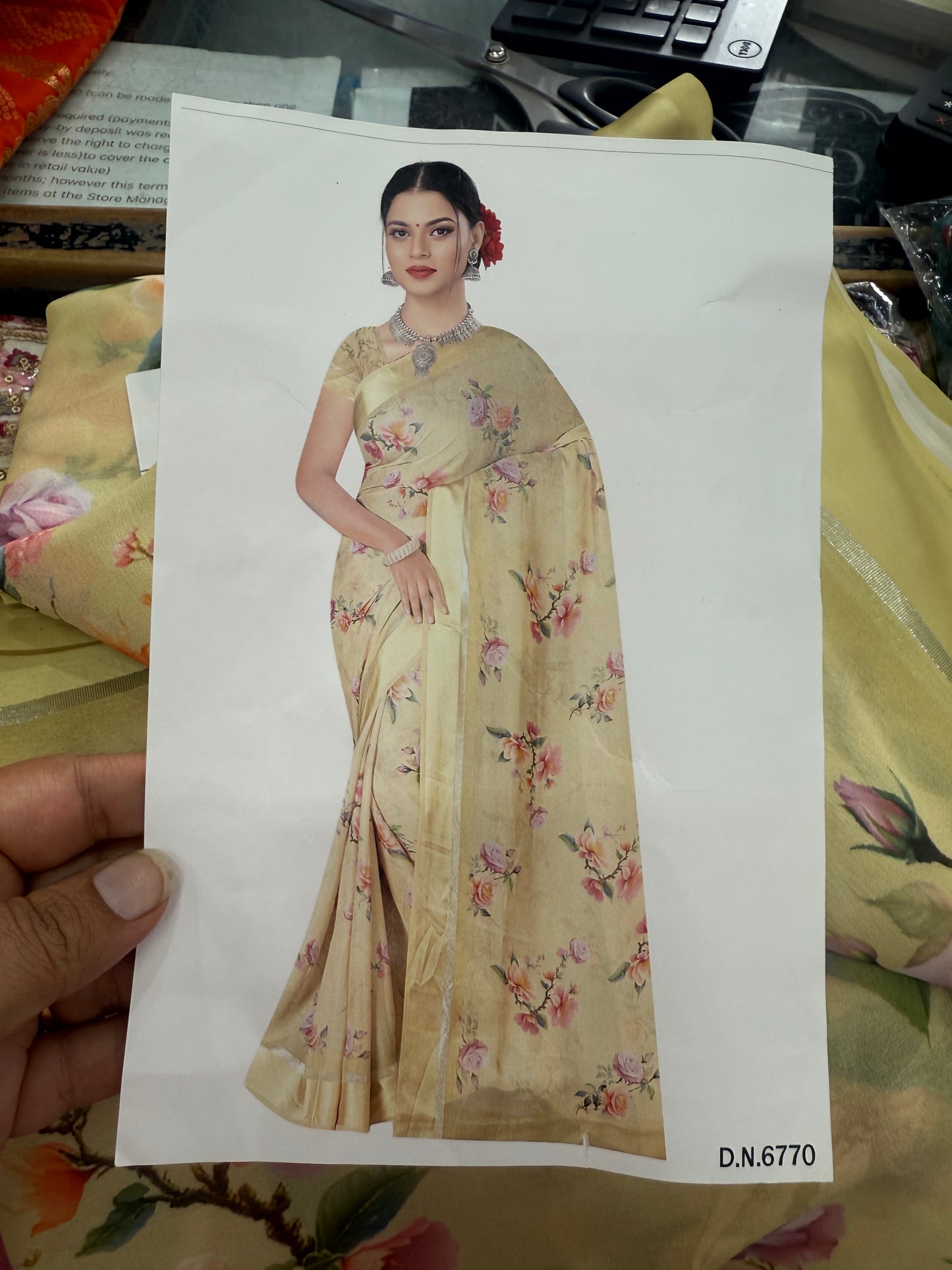 Beautiful designer floral saree