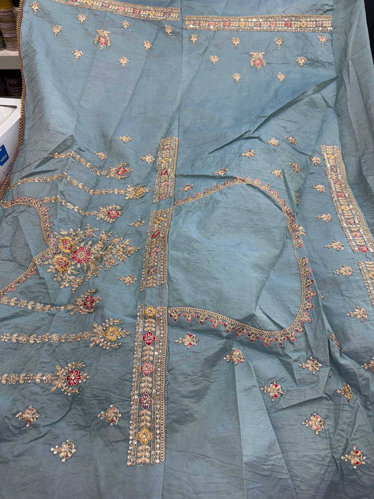 Beautiful designer silk lengha saree
