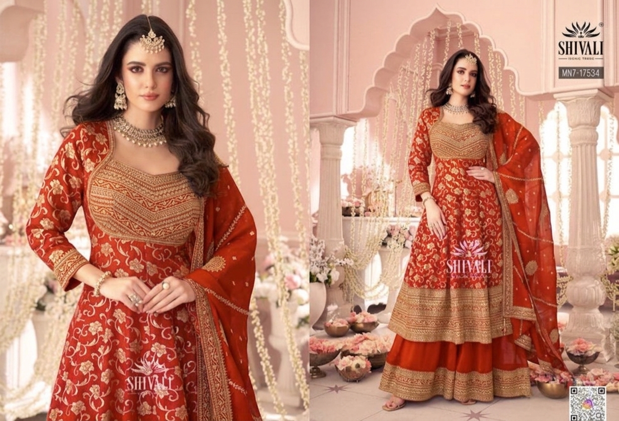 Beautiful designer long flare top with plazo