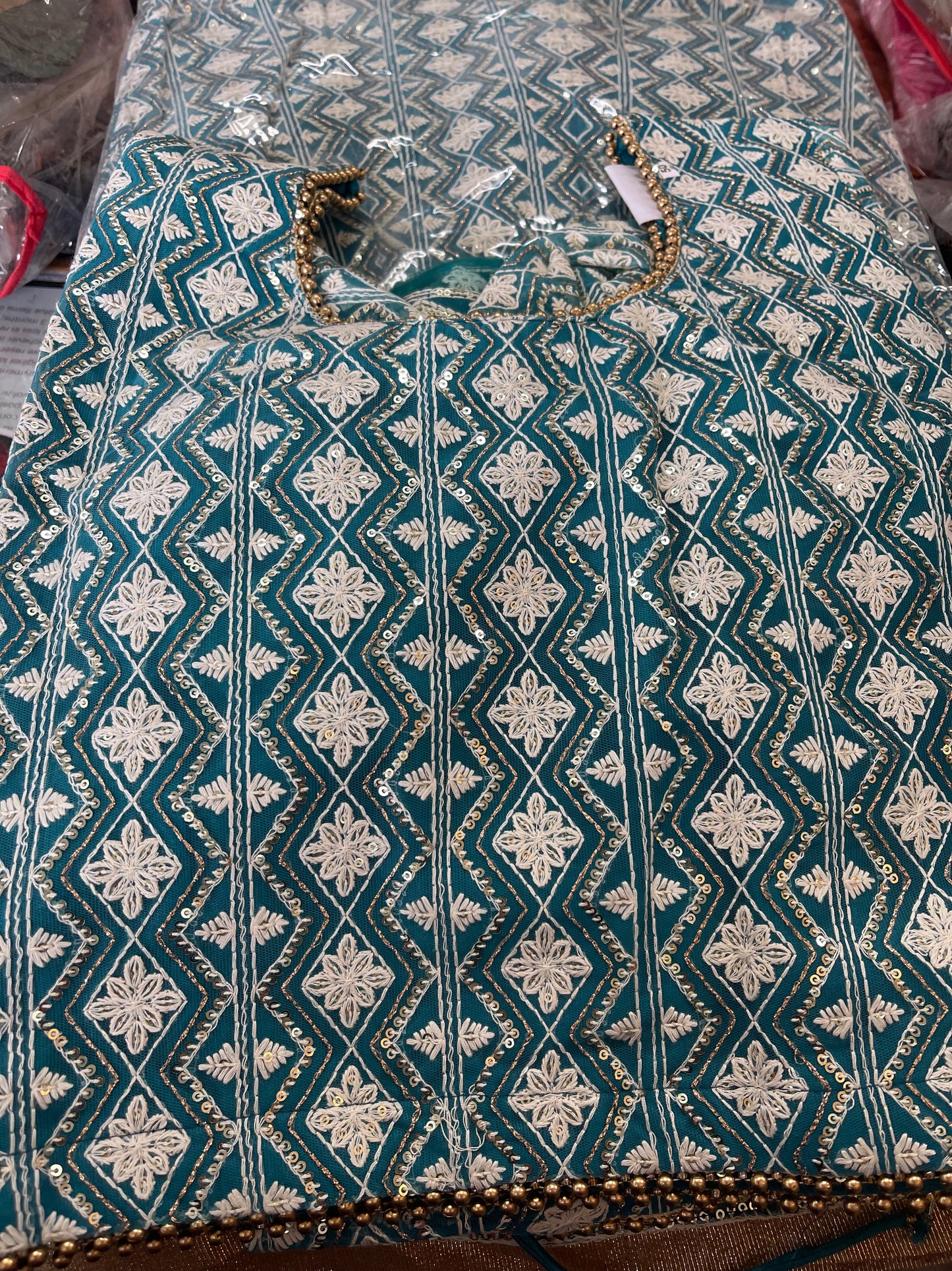 Beautiful designer lucknowi embroidery readymade lengha choli