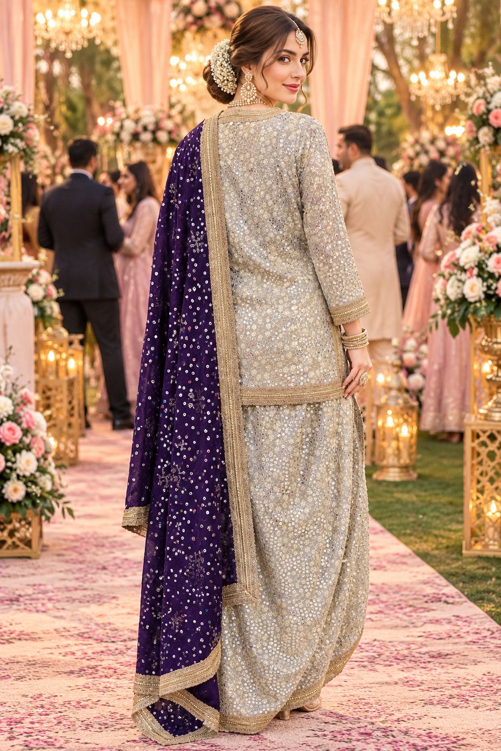 Beautiful DESIGNER SWAROSKI PREMIUM GEORGETTE SUIT