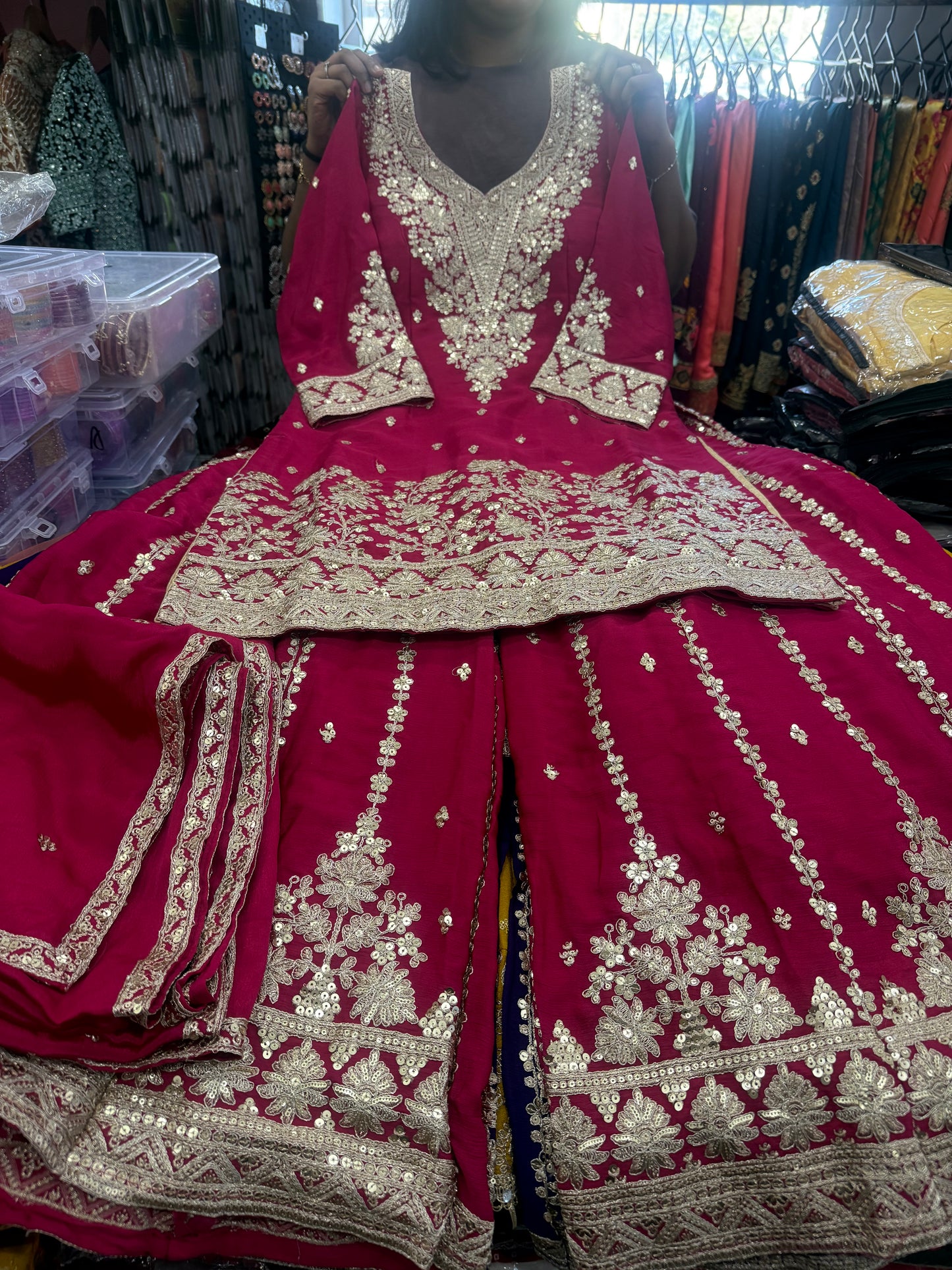 Beautiful designer plazo suit