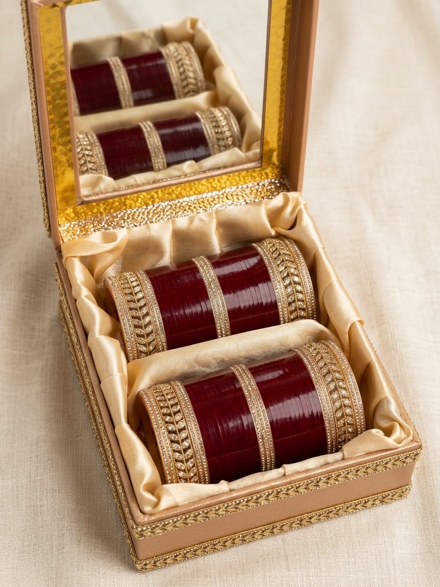 Beautiful designer American Daimond chura bangle set