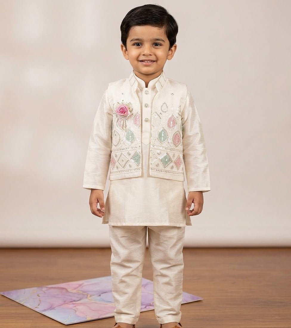 Beautiful designer boys kurta set