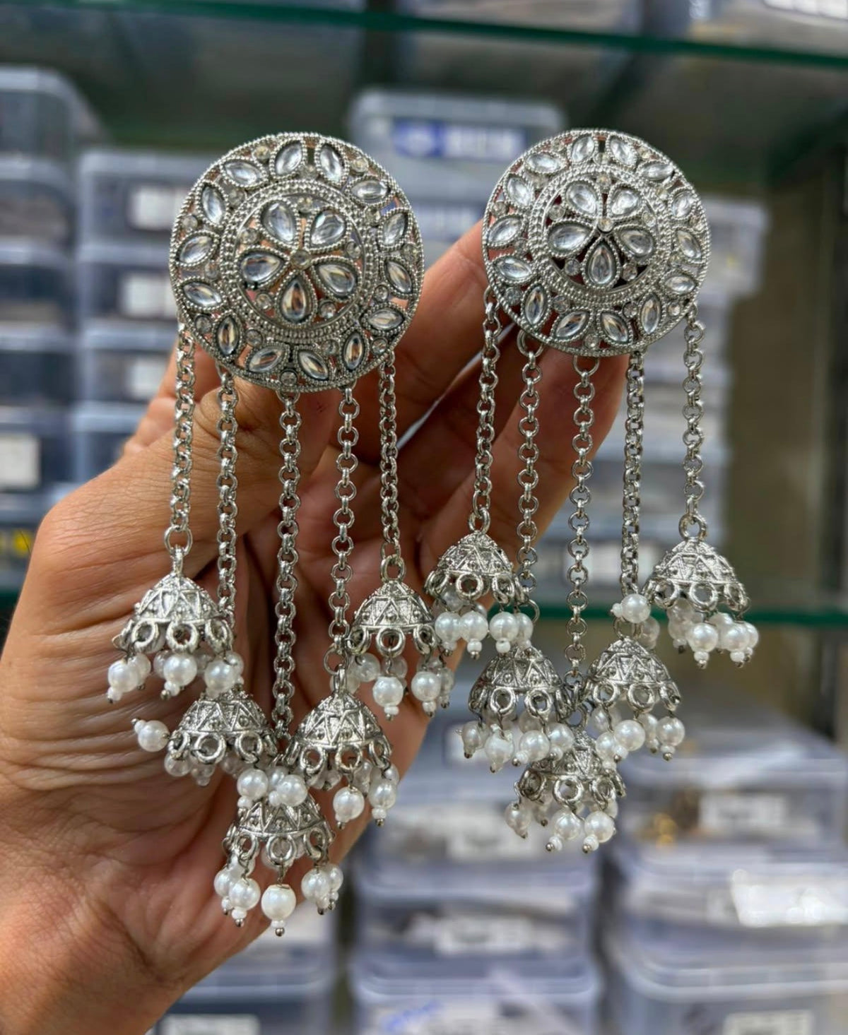 Beautiful designer jhumki earrings