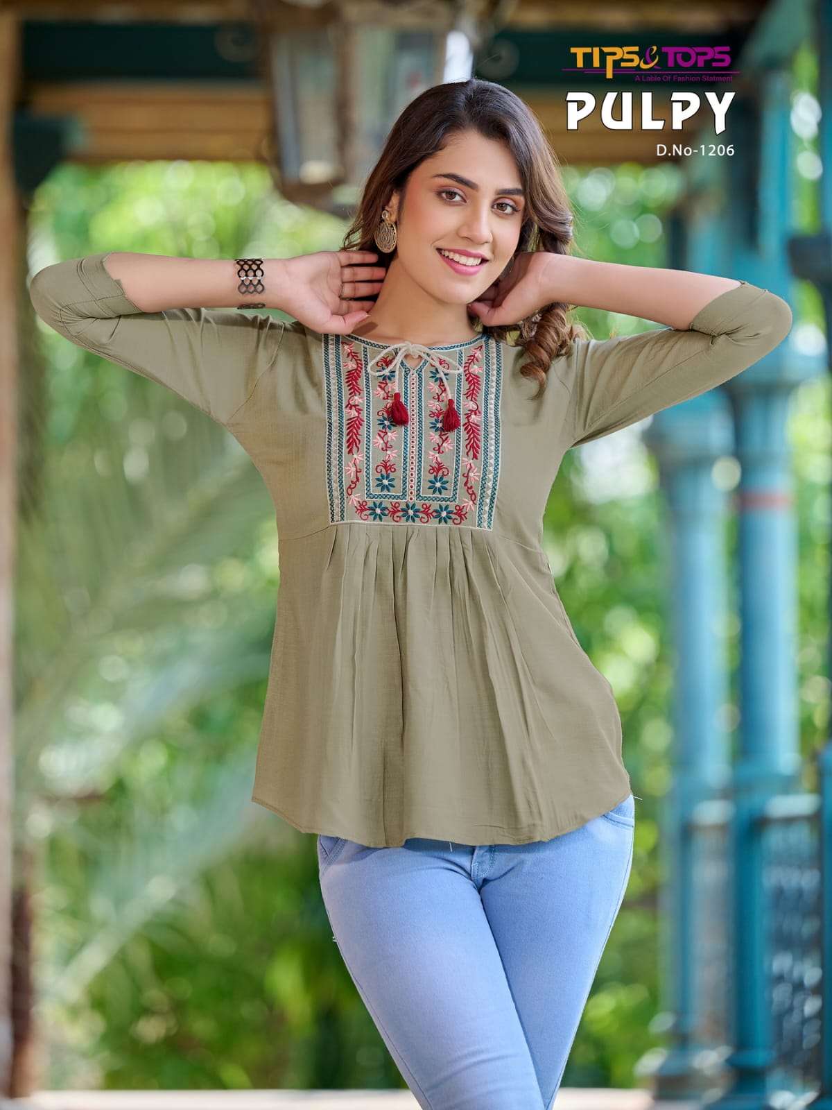 Beautiful designer embroideried tunic tops