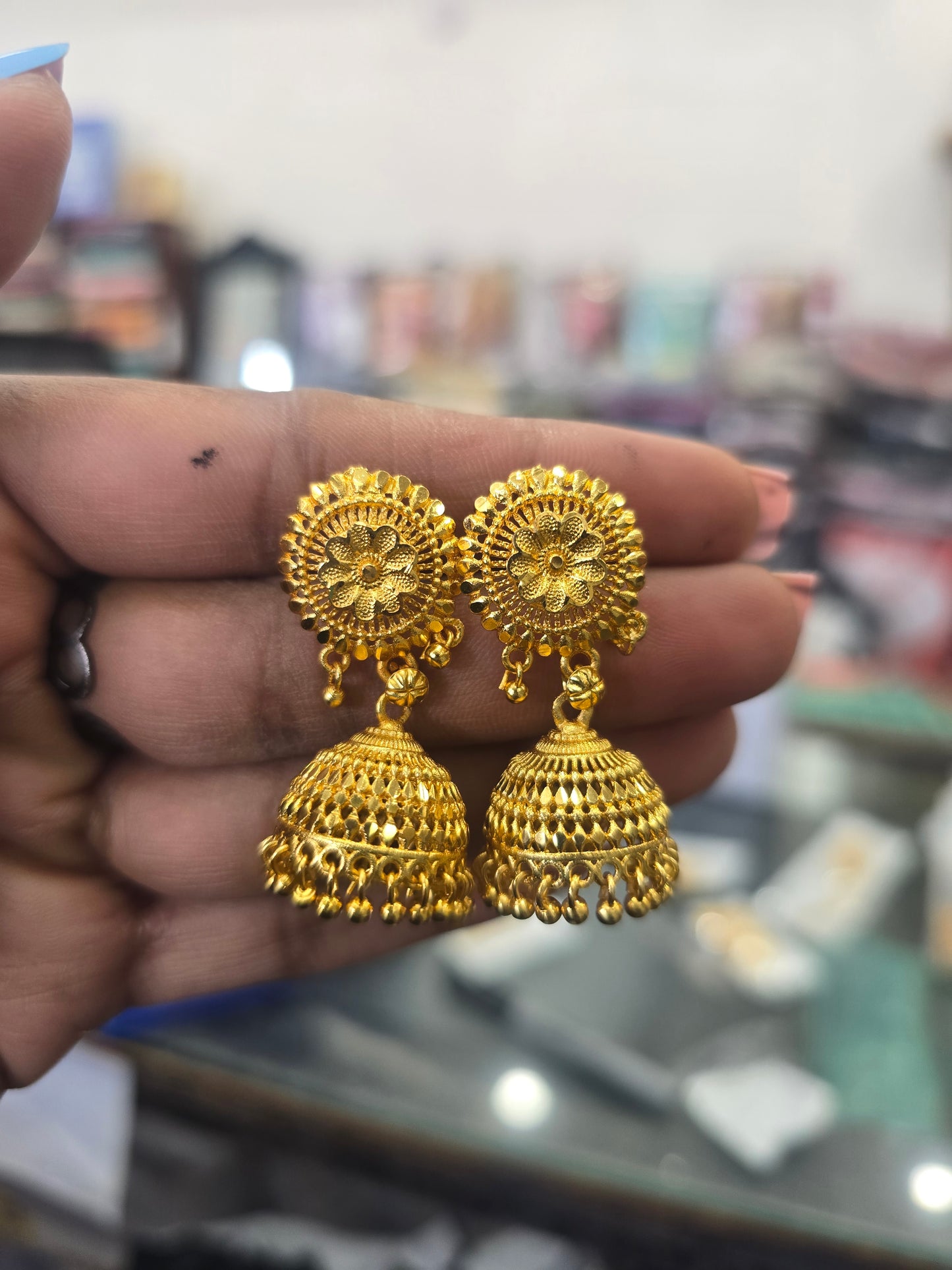Beautiful designer gold plated jhumka