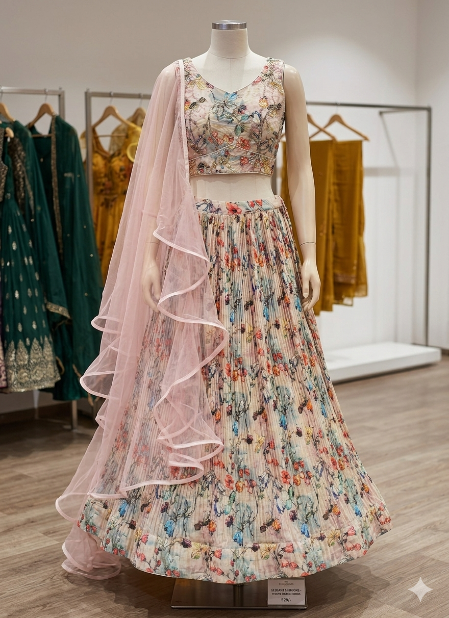 Beautiful designer lengha choli suit