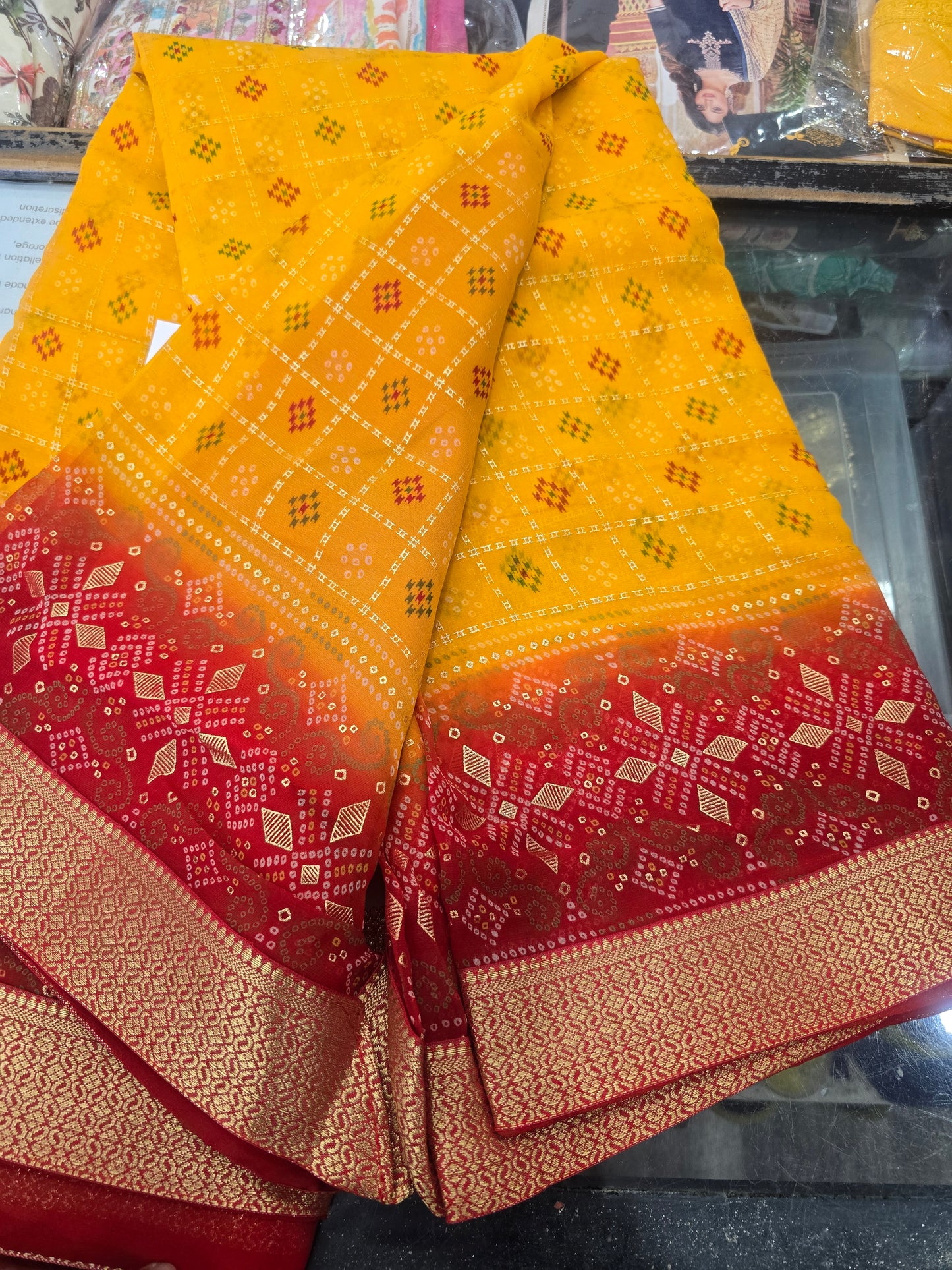 Beautiful designer bandhani saree