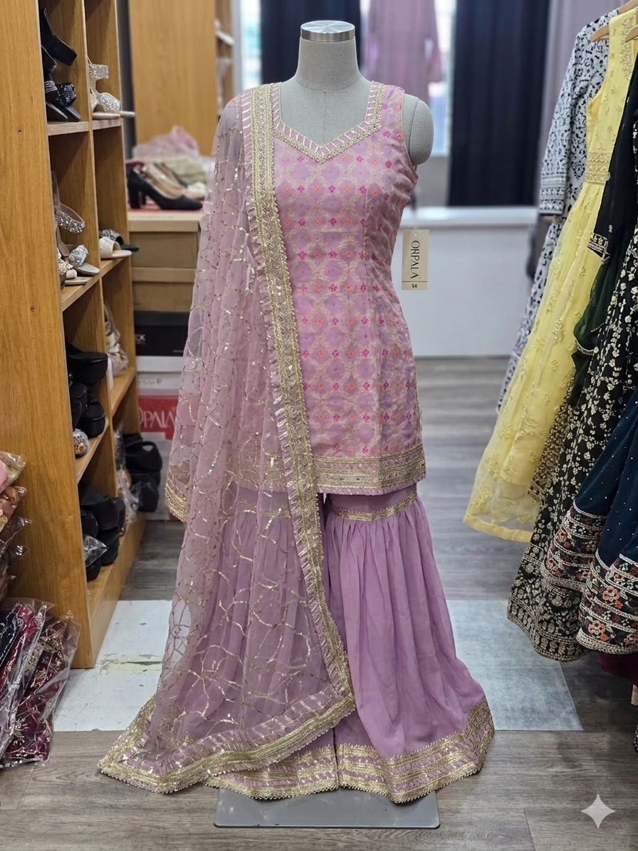 Beautiful designer sharara suit