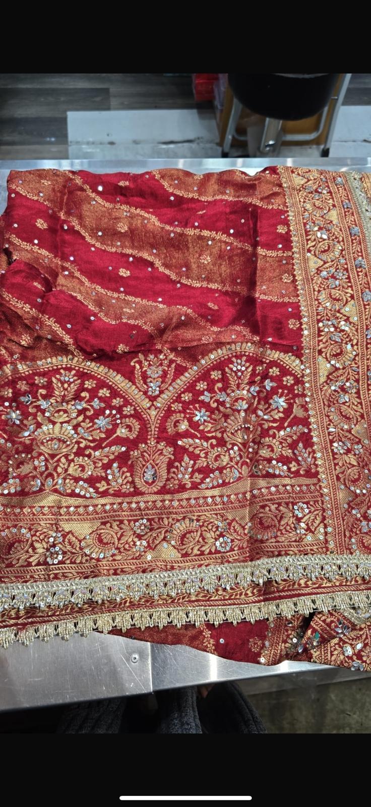 Beautiful designer banarasi silk bridal embroidered duppatta