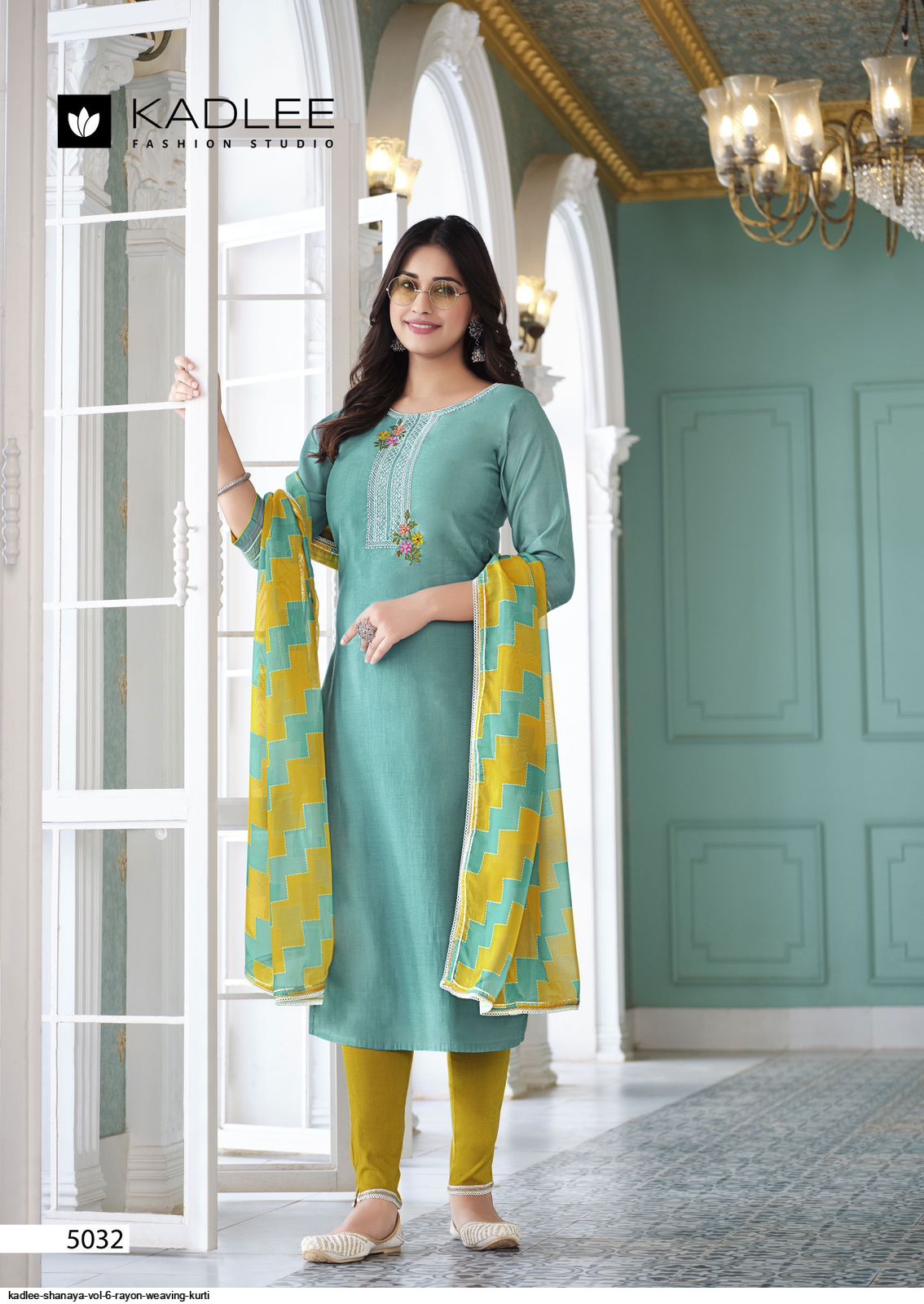 Beautiful designer Kurti with pants with duppatta