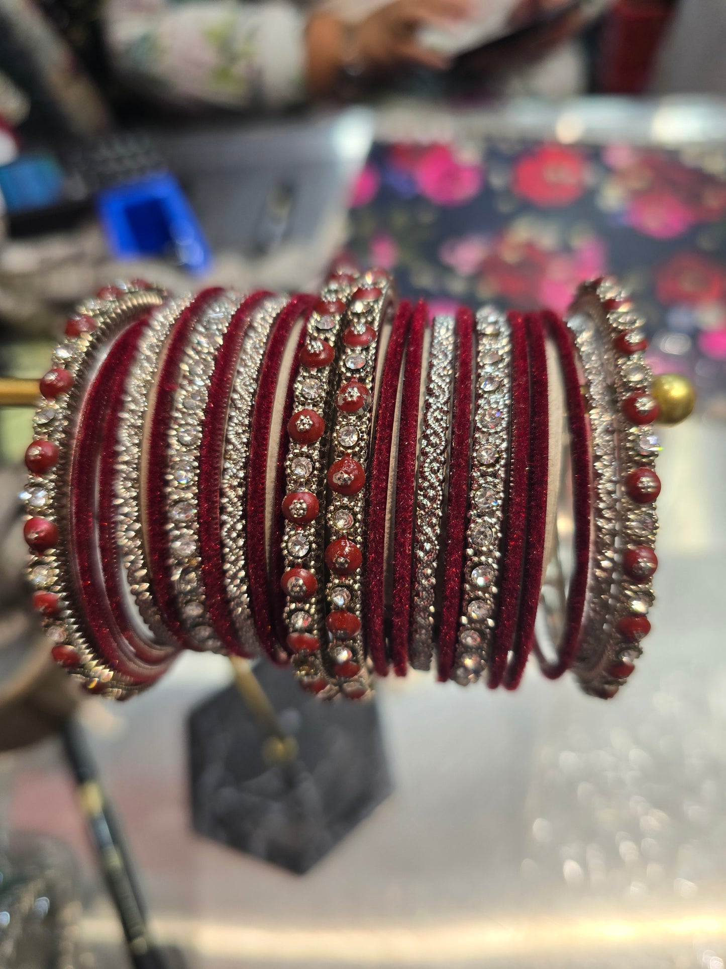 Beautiful designer white bangle set