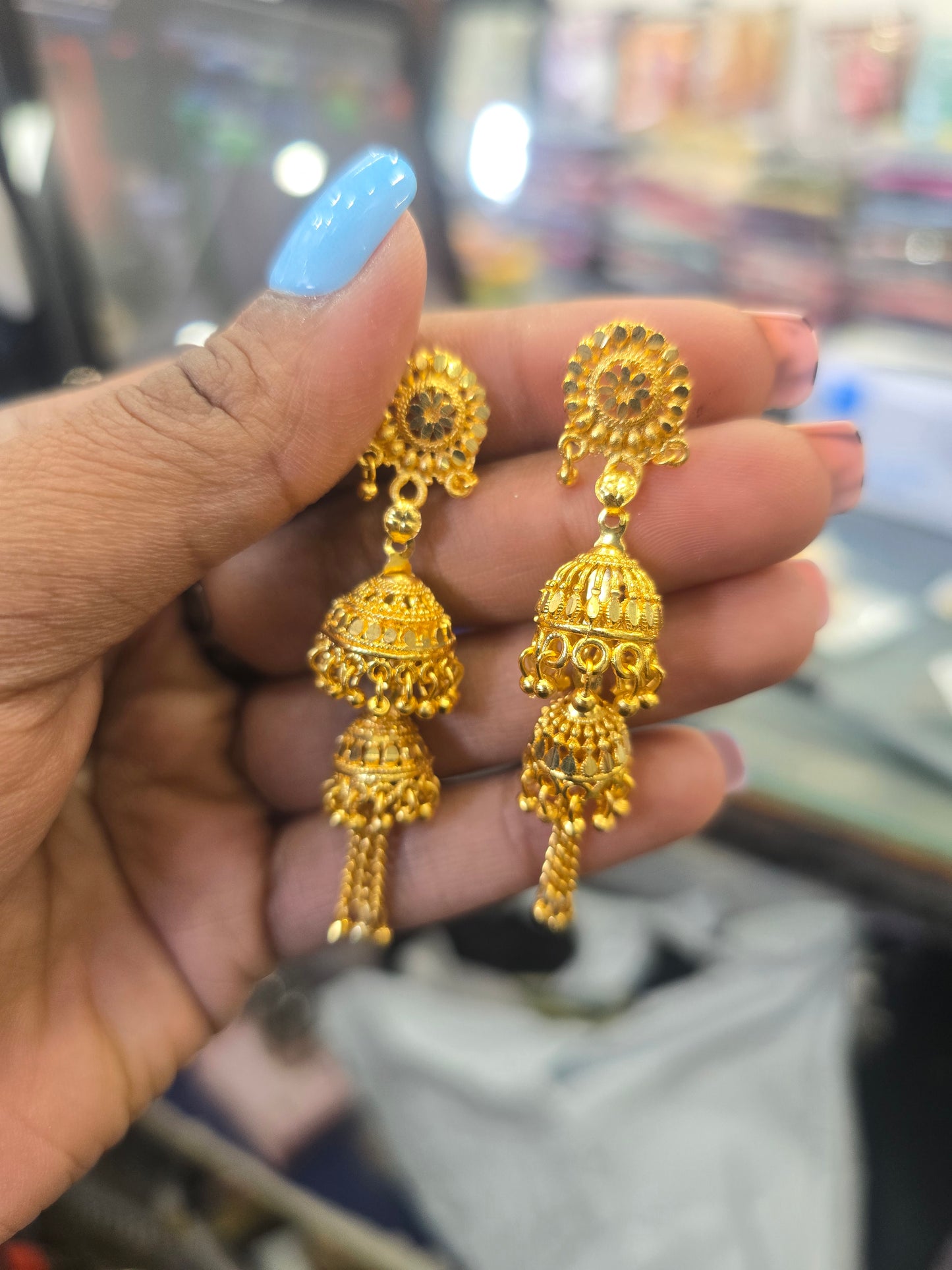 Beautiful designer gold plated jhumka