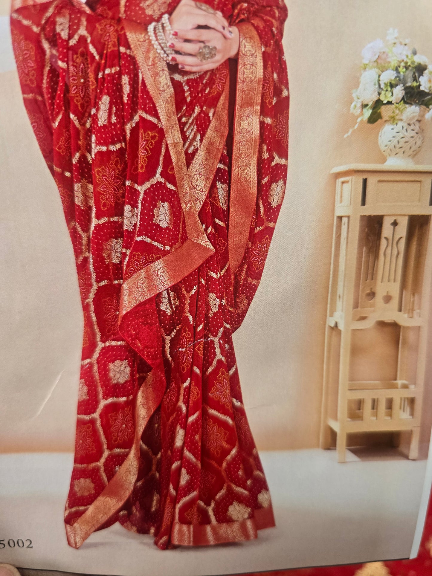 Beautiful designer bandhani saree