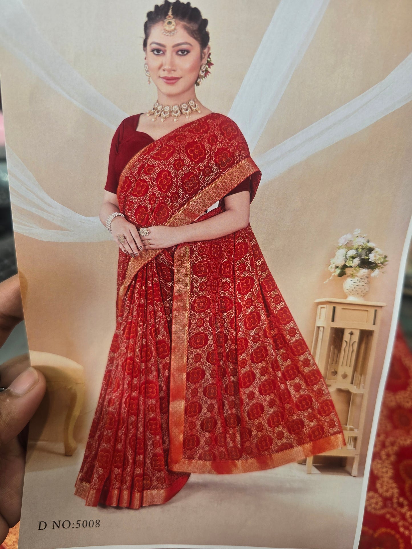 Beautiful designer bandhani saree