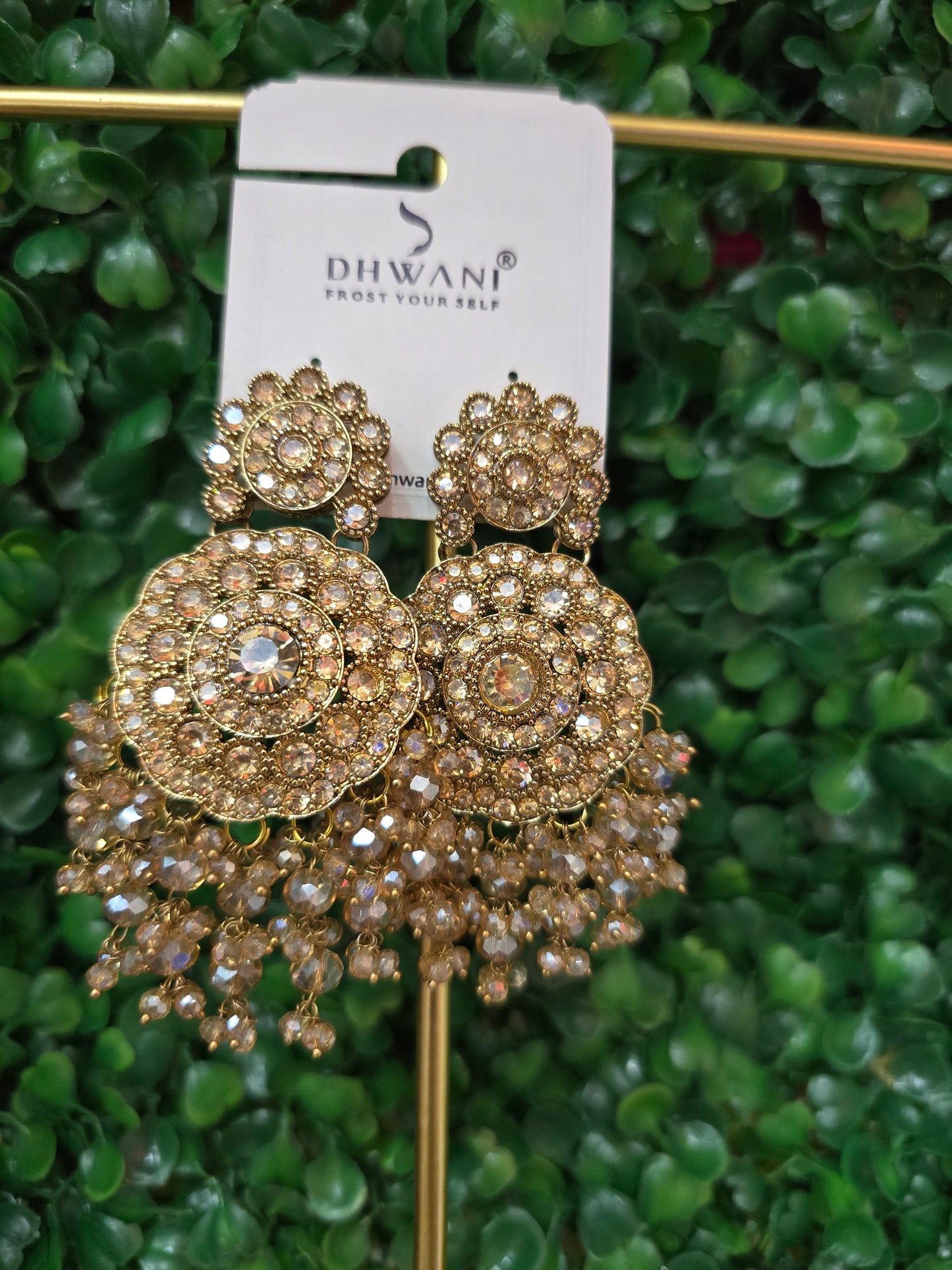 Beautiful designer gold earrings