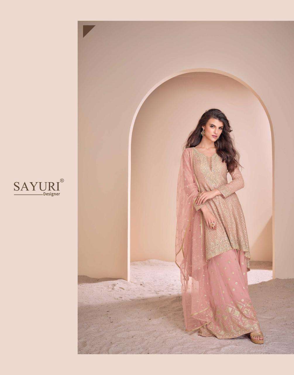 Beautiful designer plazo suit with front slit