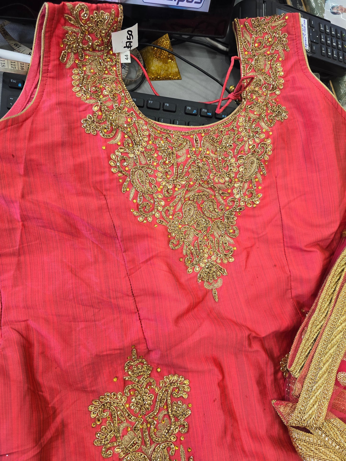 Beautiful designer straight Pakistani style suit