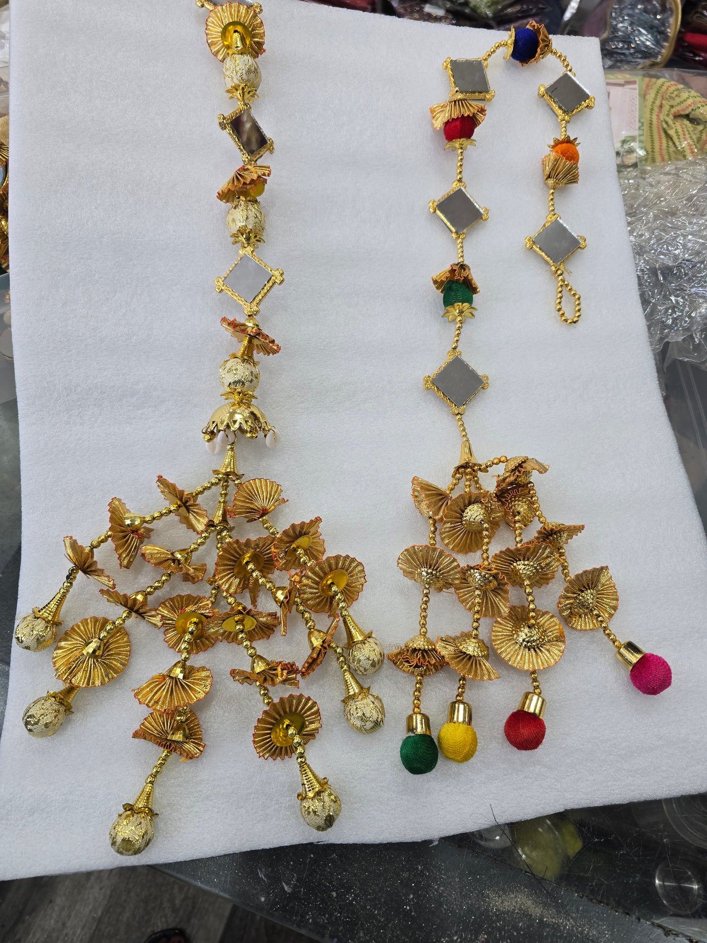Parandha with mirrors hair accessories