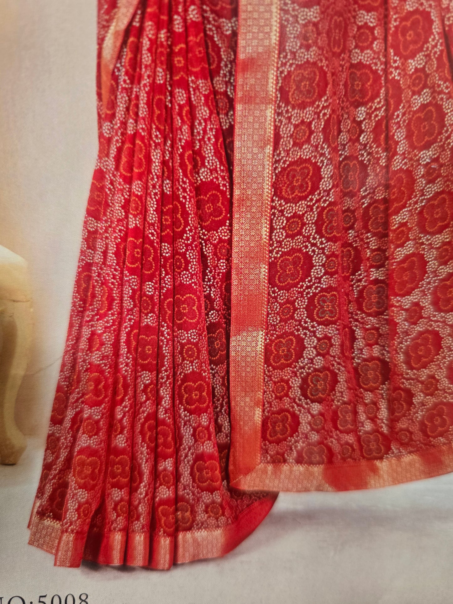Beautiful designer bandhani saree