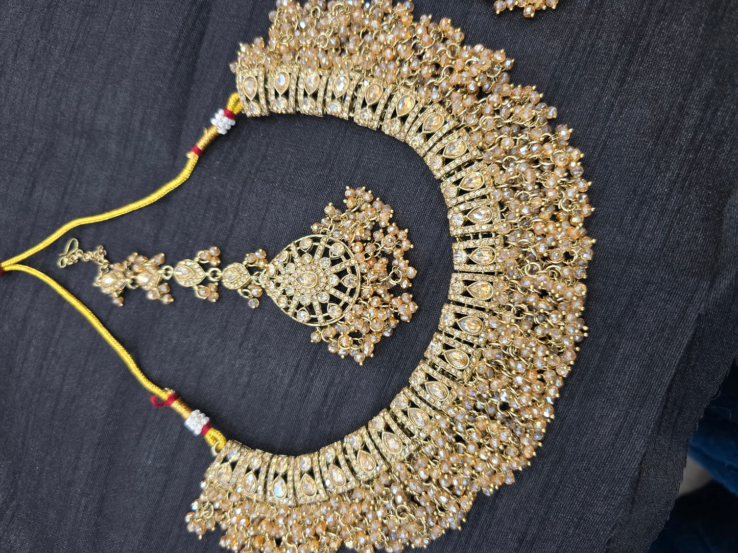 Beautiful designer gold necklace set