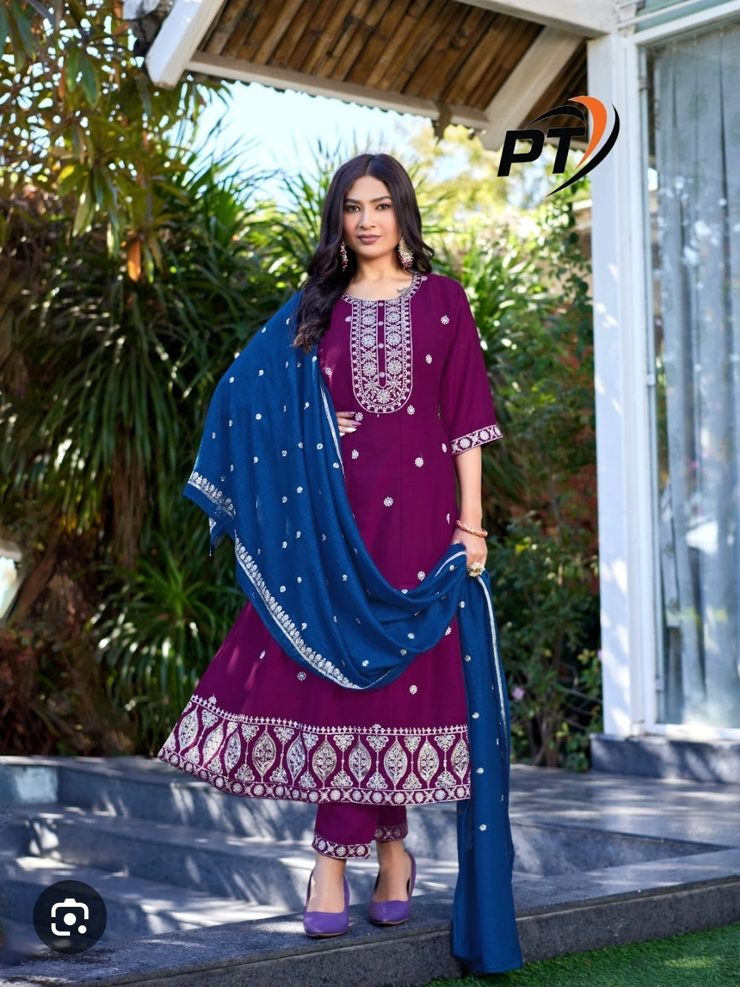 Beautiful designer Readymade Anarkali 3 Piece Suit