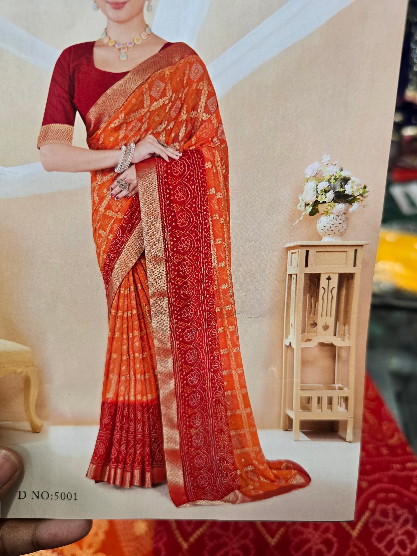 Beautiful designer bandhani saree