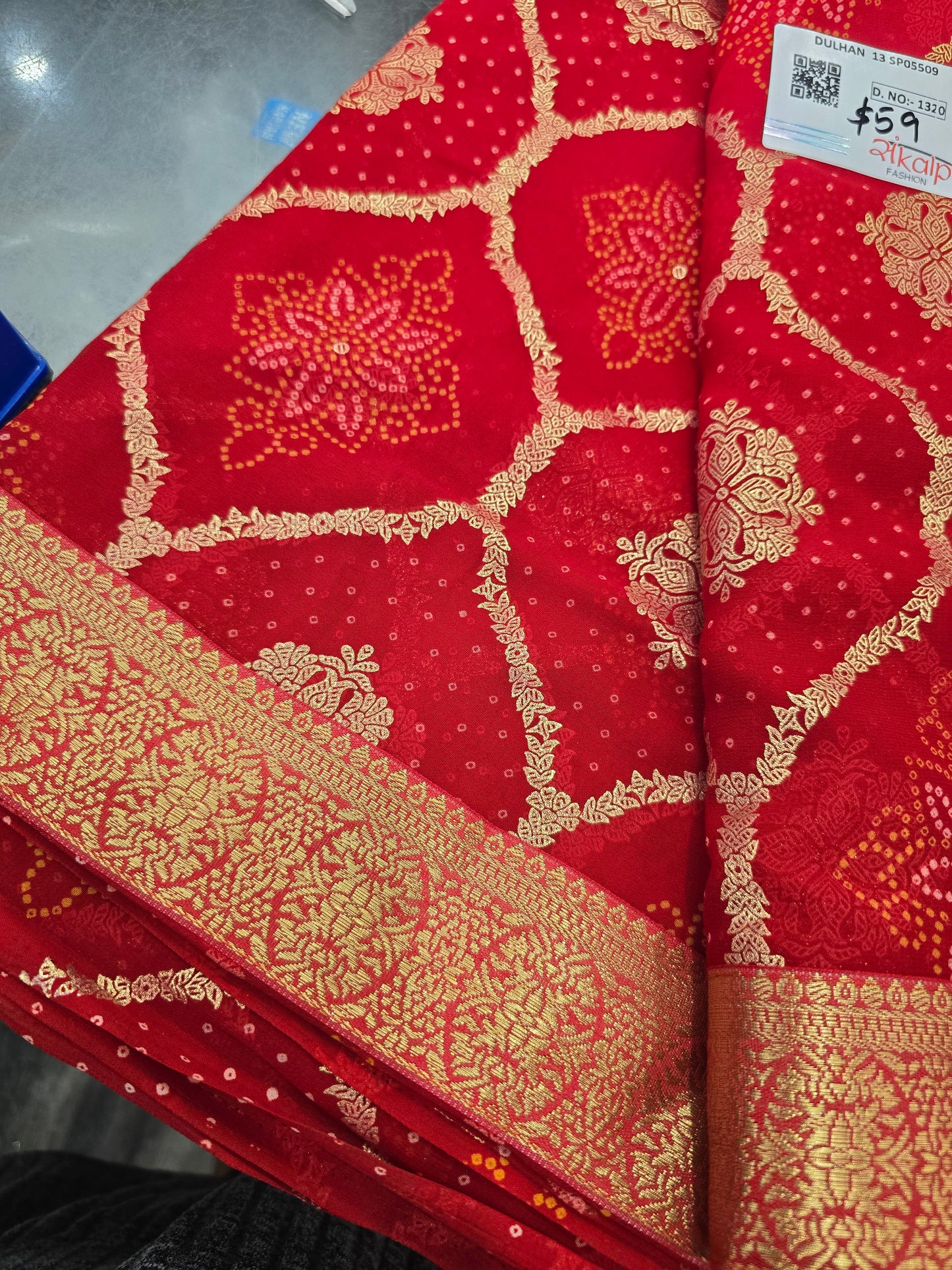 Beautiful designer bandhani saree