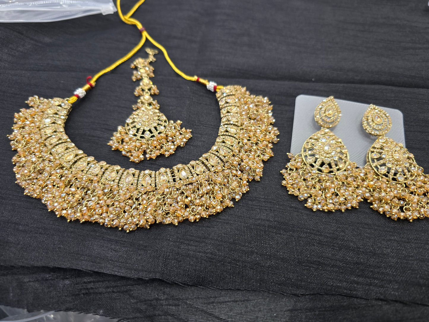 Beautiful designer gold necklace set
