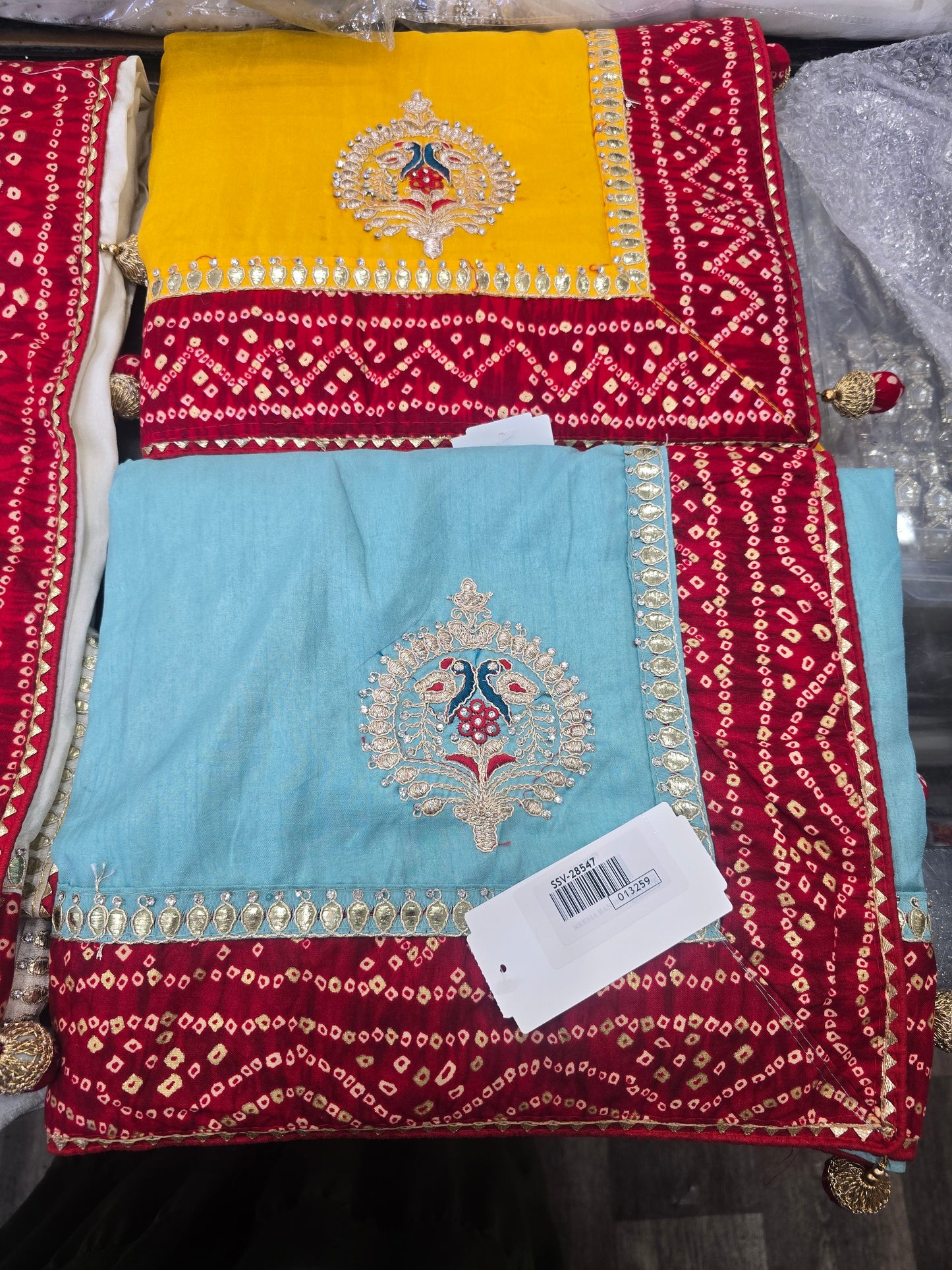 Beautiful designer bandhani silk saree