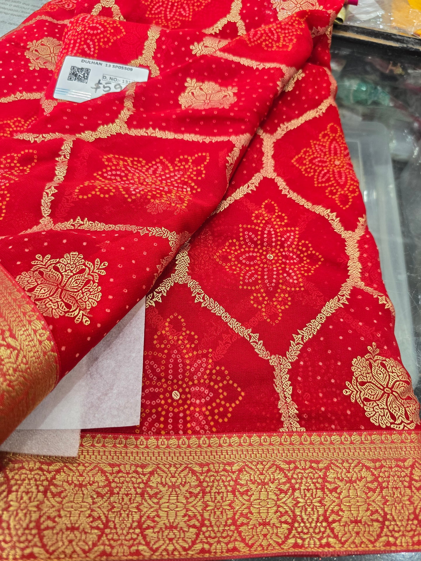 Beautiful designer bandhani saree