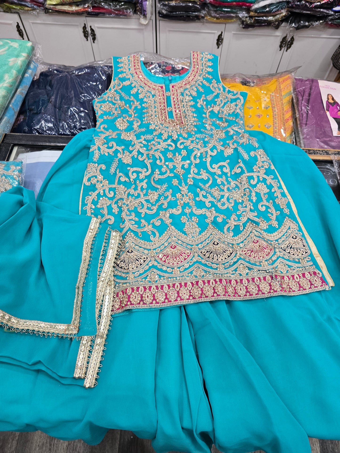 Beautiful designer plazo suit for kids