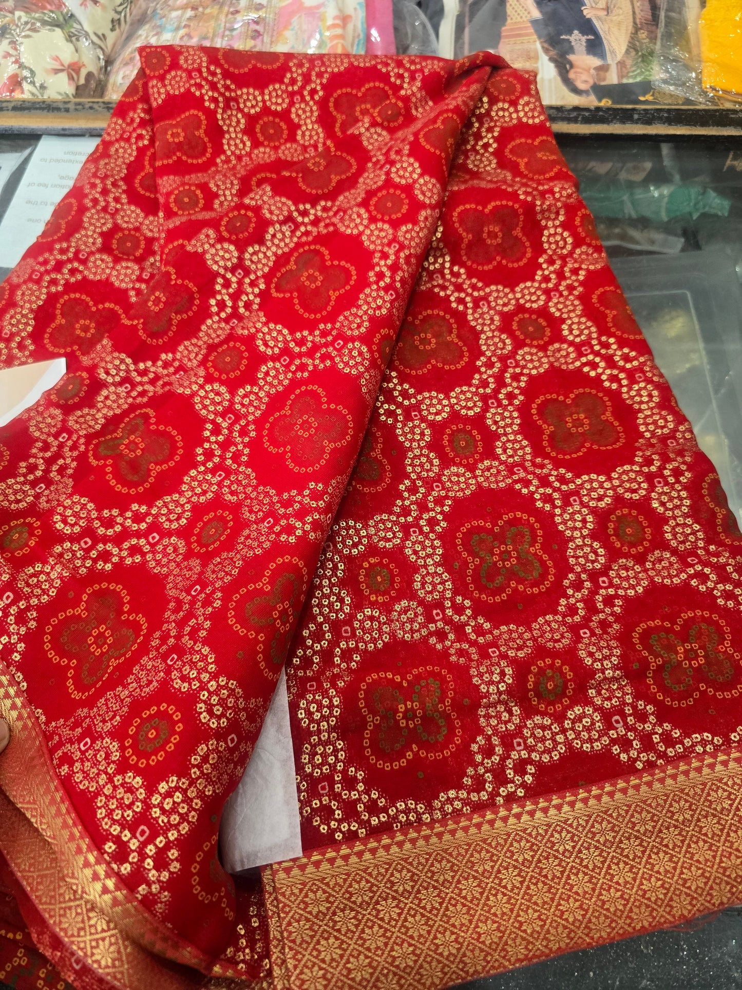 Beautiful designer bandhani saree