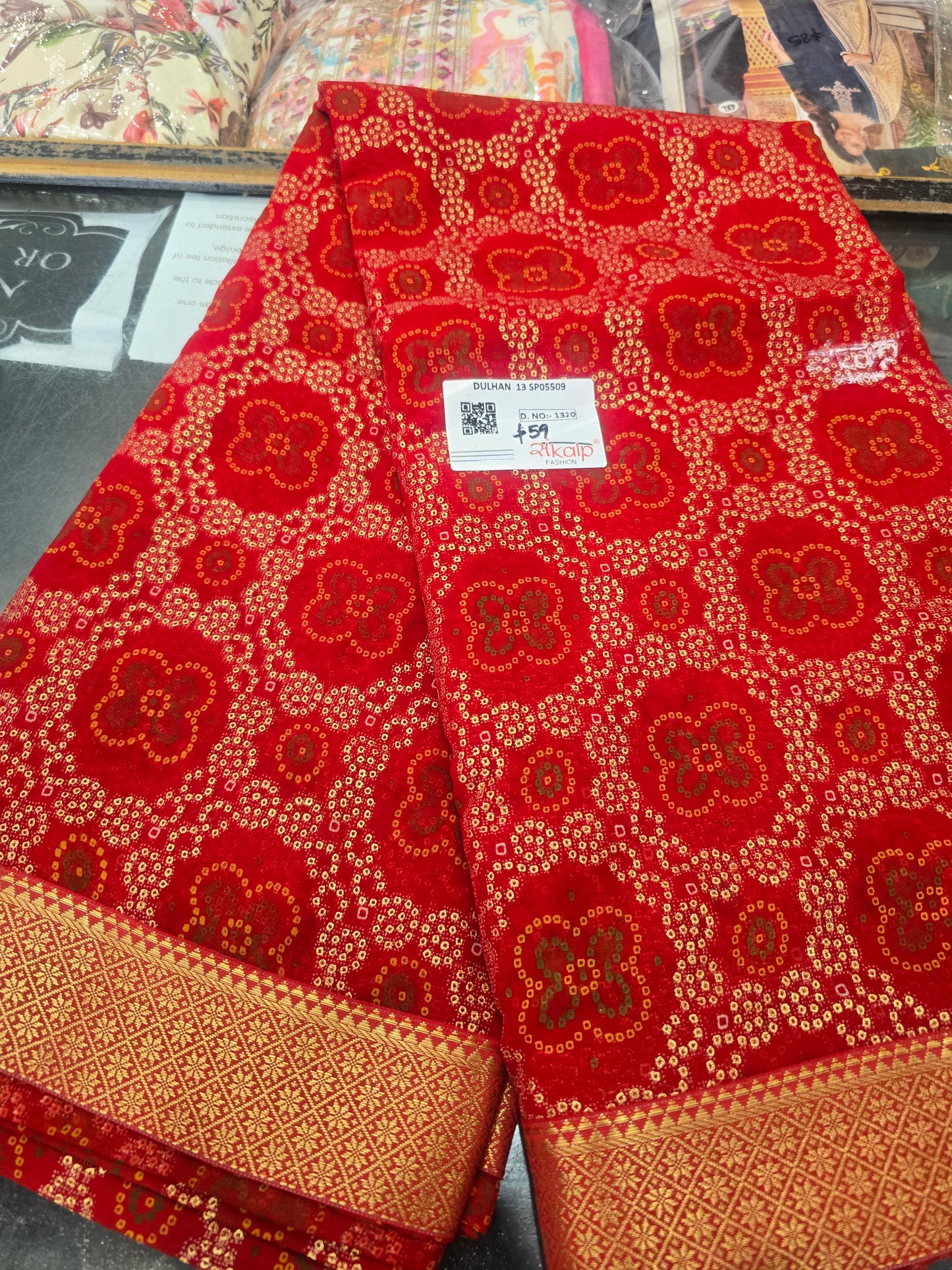 Beautiful designer bandhani saree