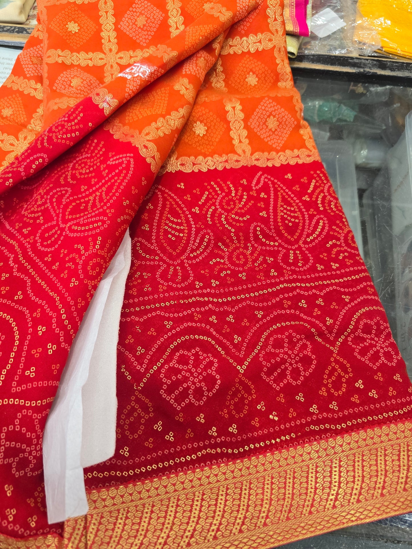 Beautiful designer bandhani saree