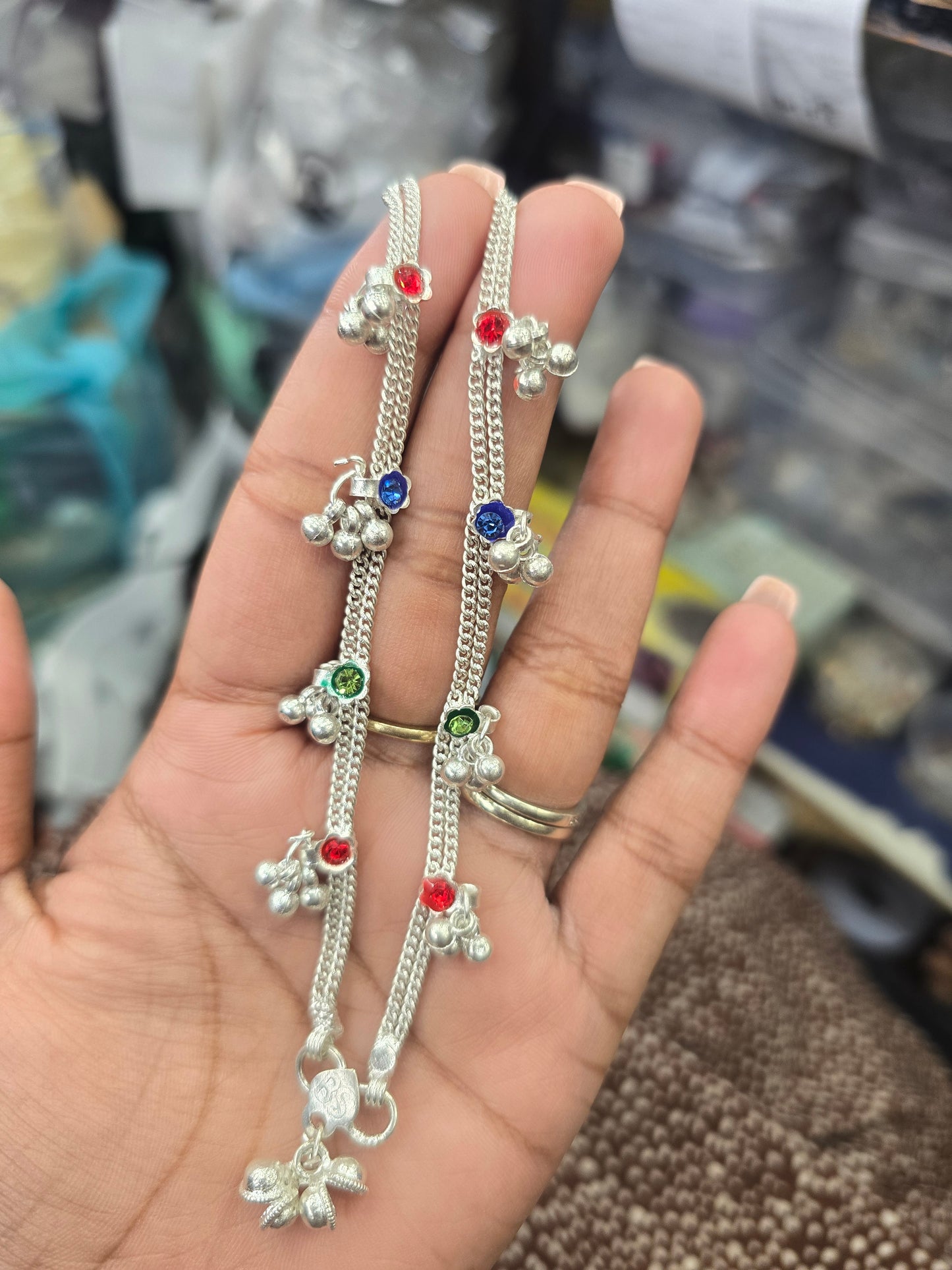 Beautiful designer anklets for kids 14cm