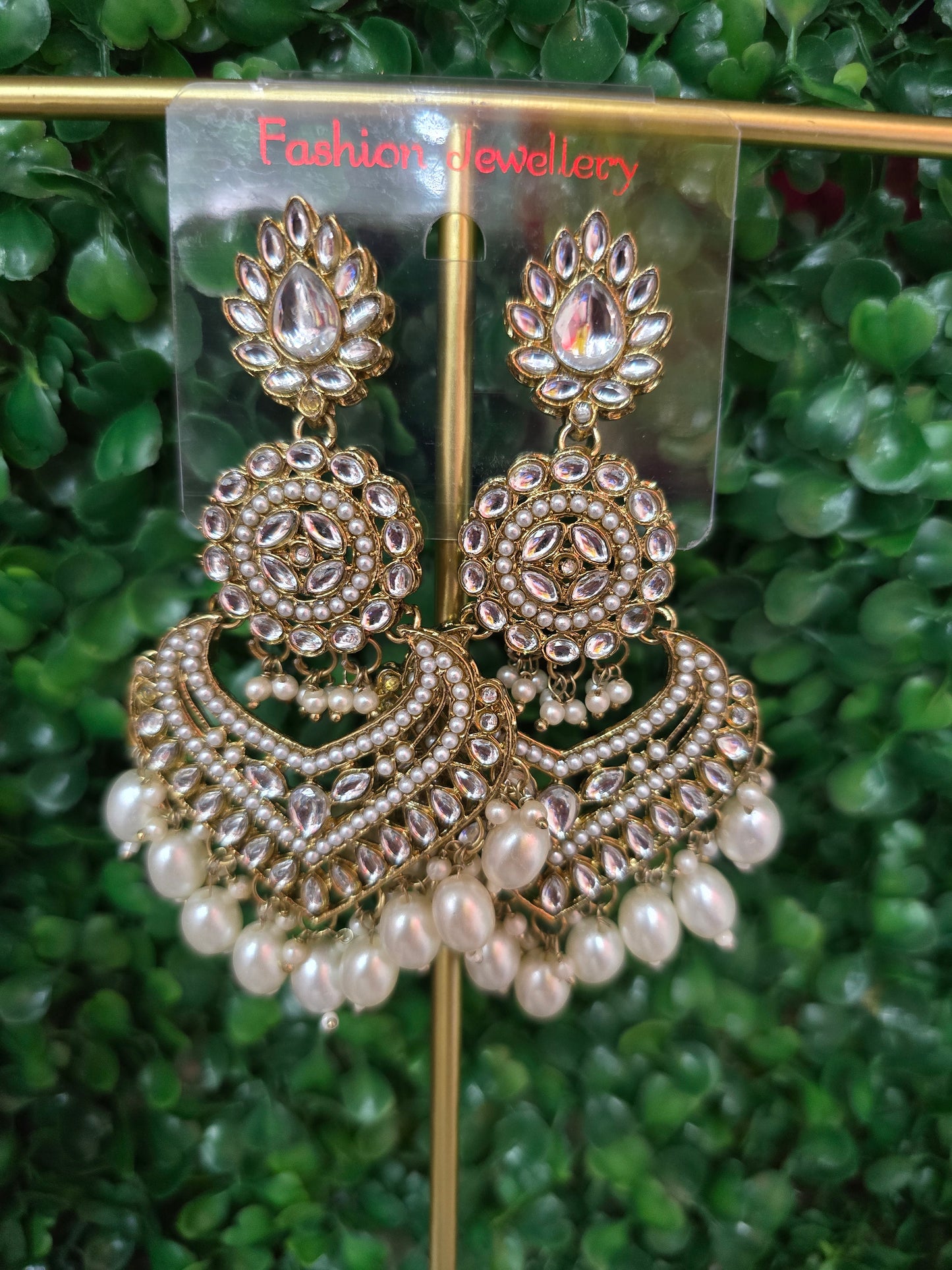 Beautiful designer gold earrings