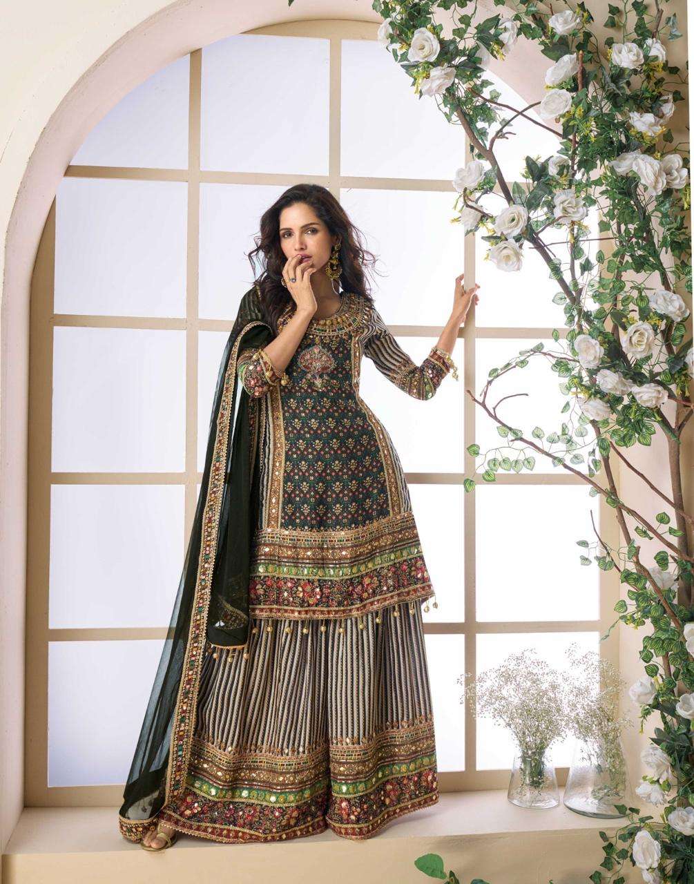Beautiful designer plazo suit