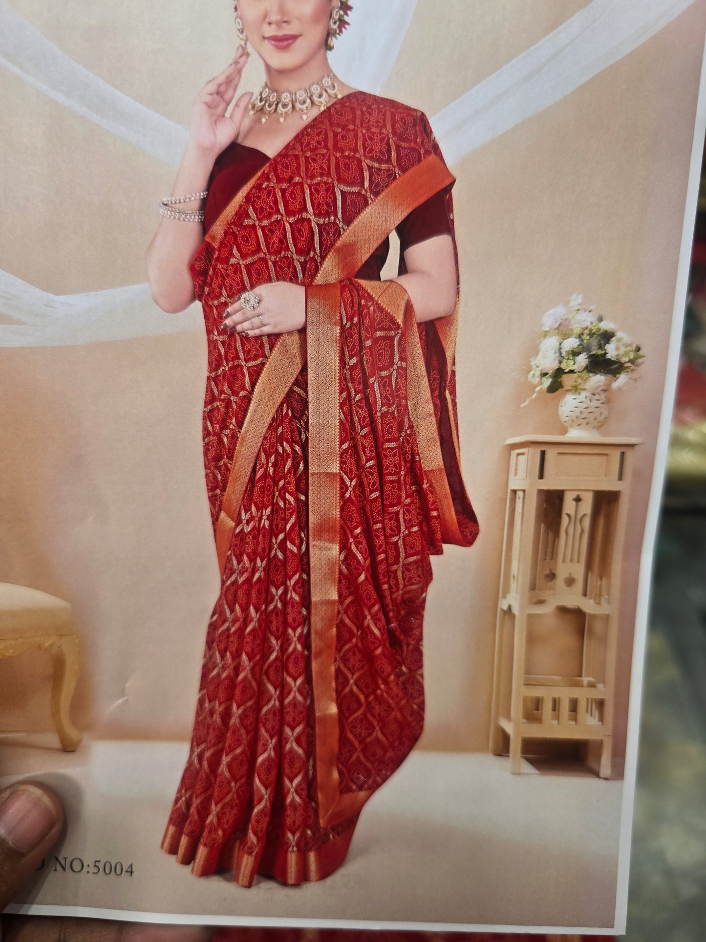 Beautiful designer bandhani saree