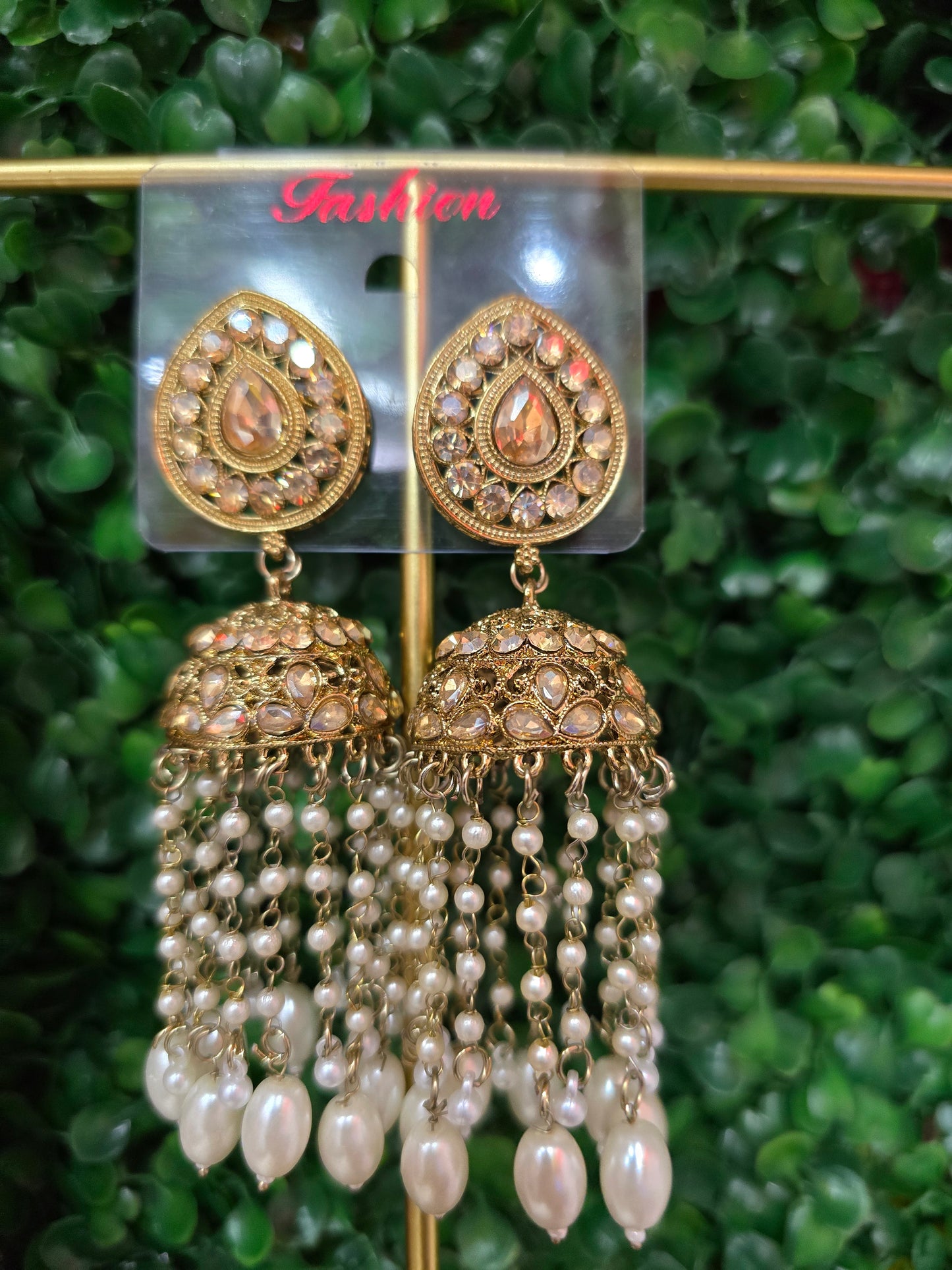 Beautiful designer gold earrings