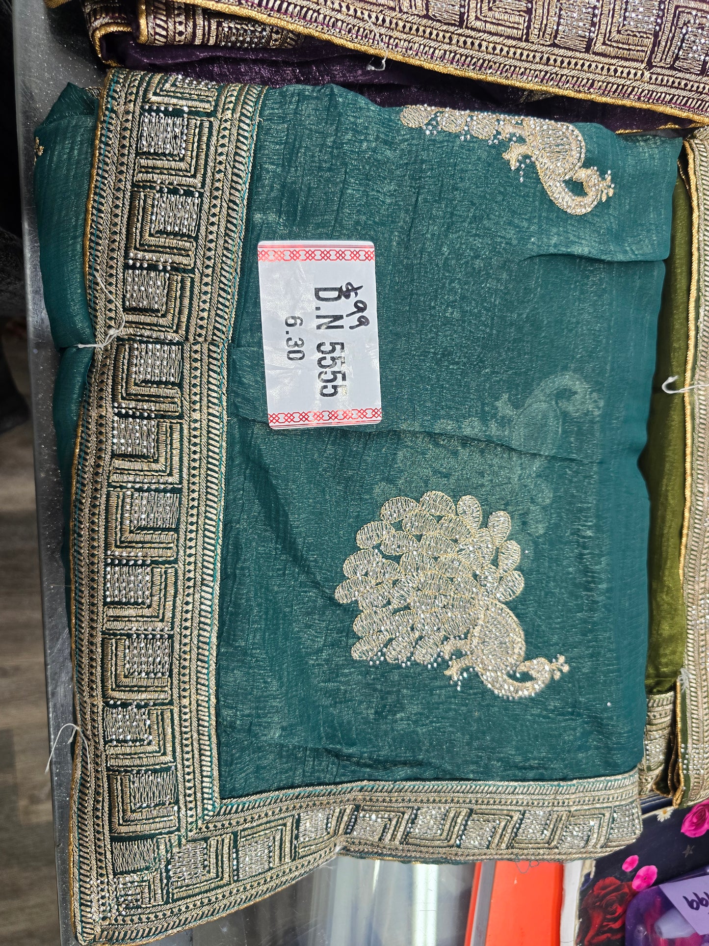 Beautiful designer hand embroidery jimmy choo saree