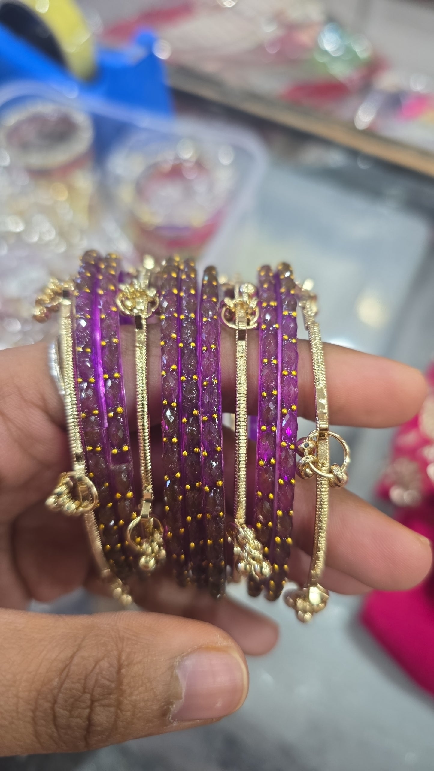 Beautiful designer raindrop bangles with Kashmiri bangles
