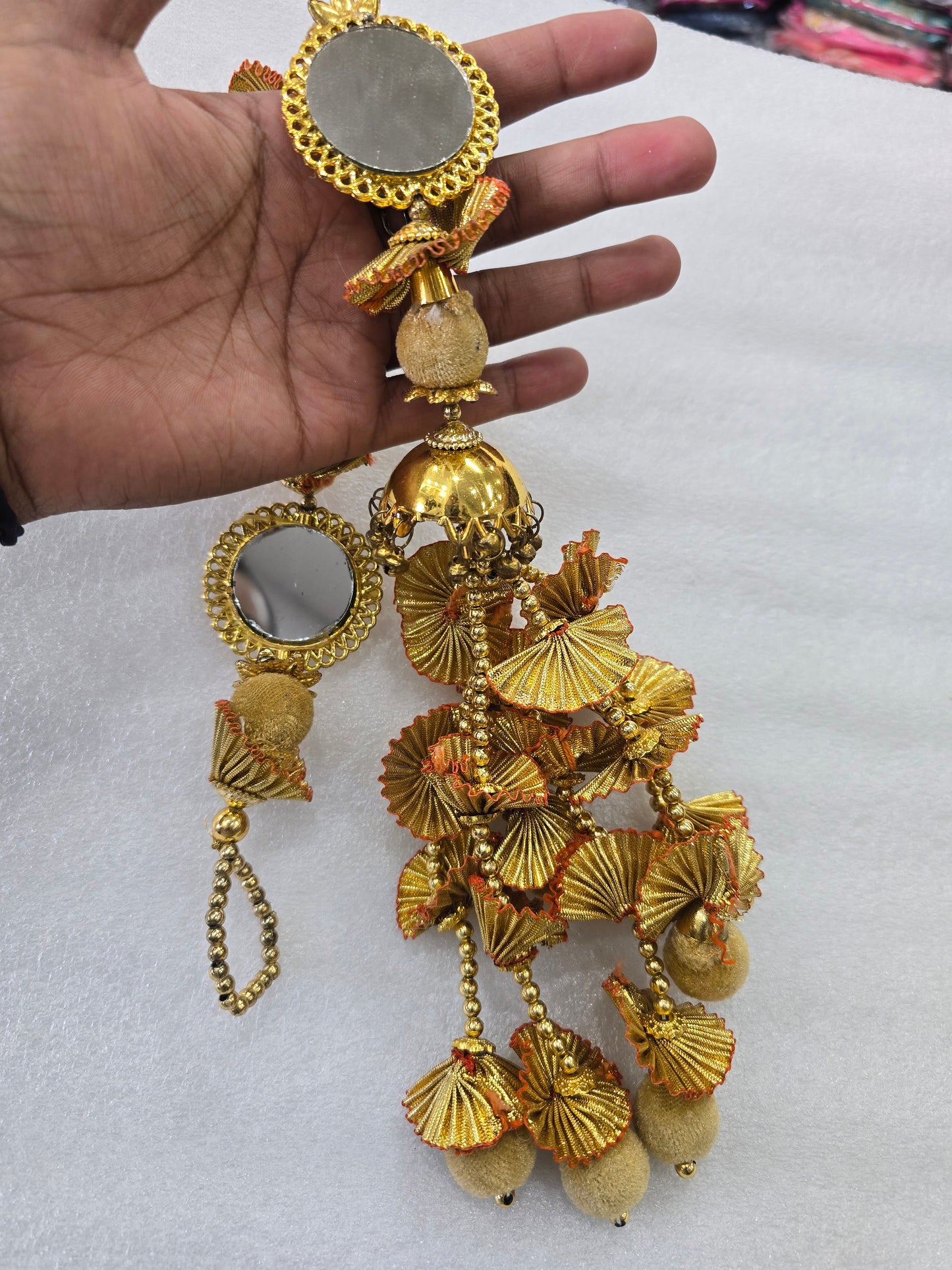 Parandha with mirrors hair accessories