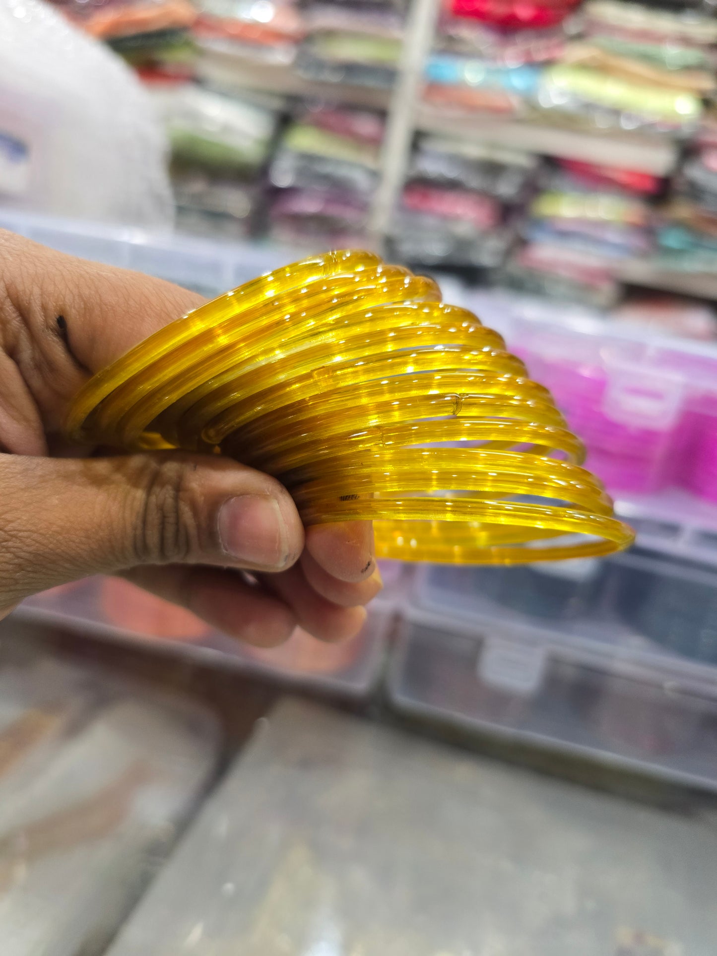 Beautiful designer jelly glass bangles