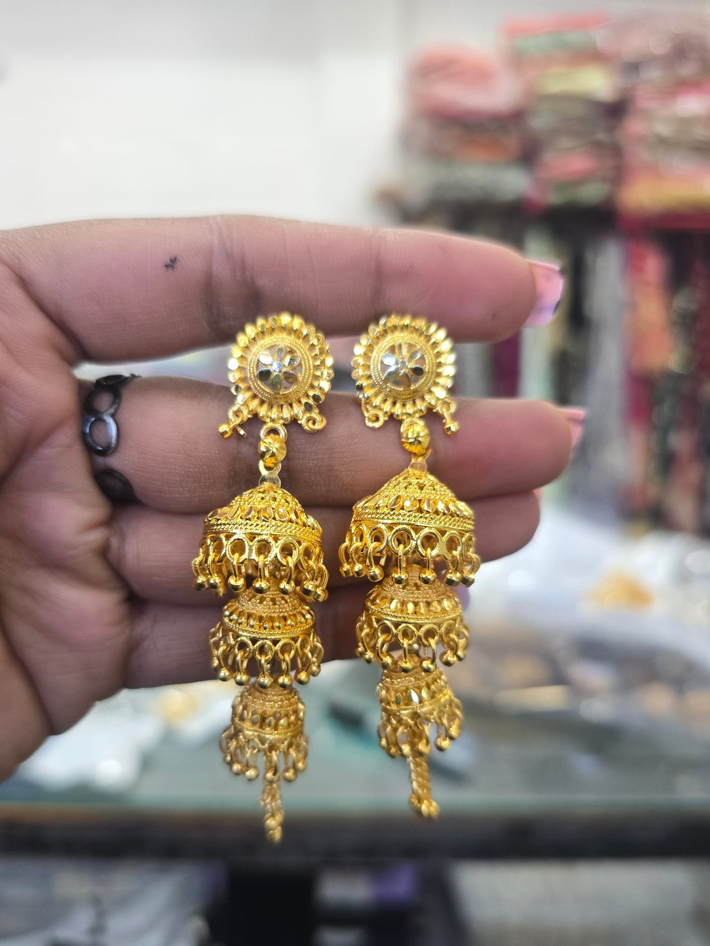 Beautiful designer gold plated jhumka
