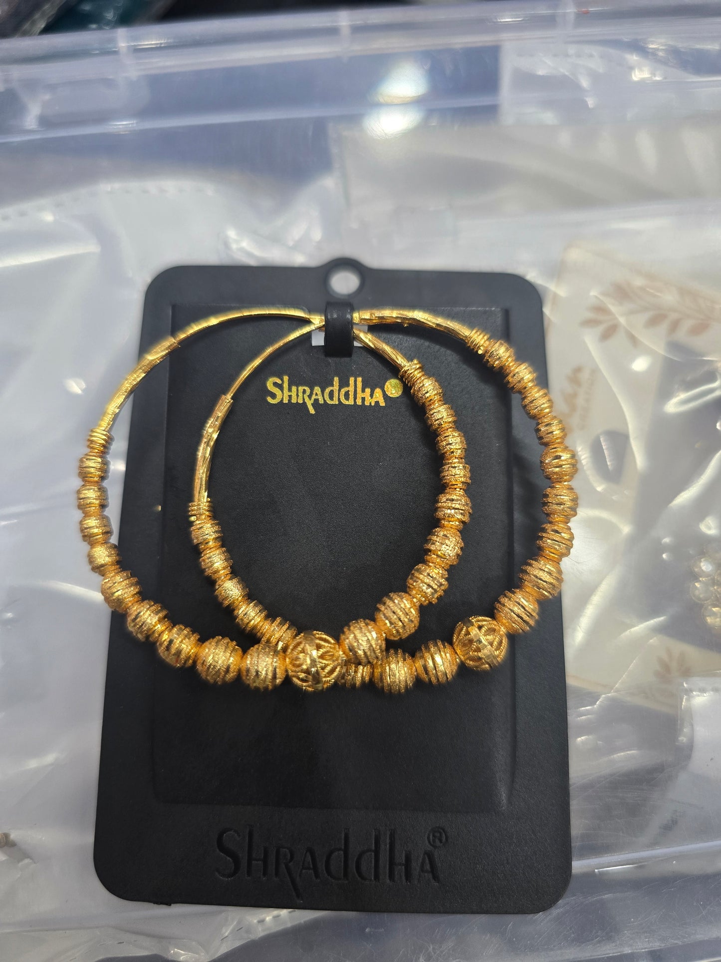 Beautiful designer daily wear bali hoops earrings