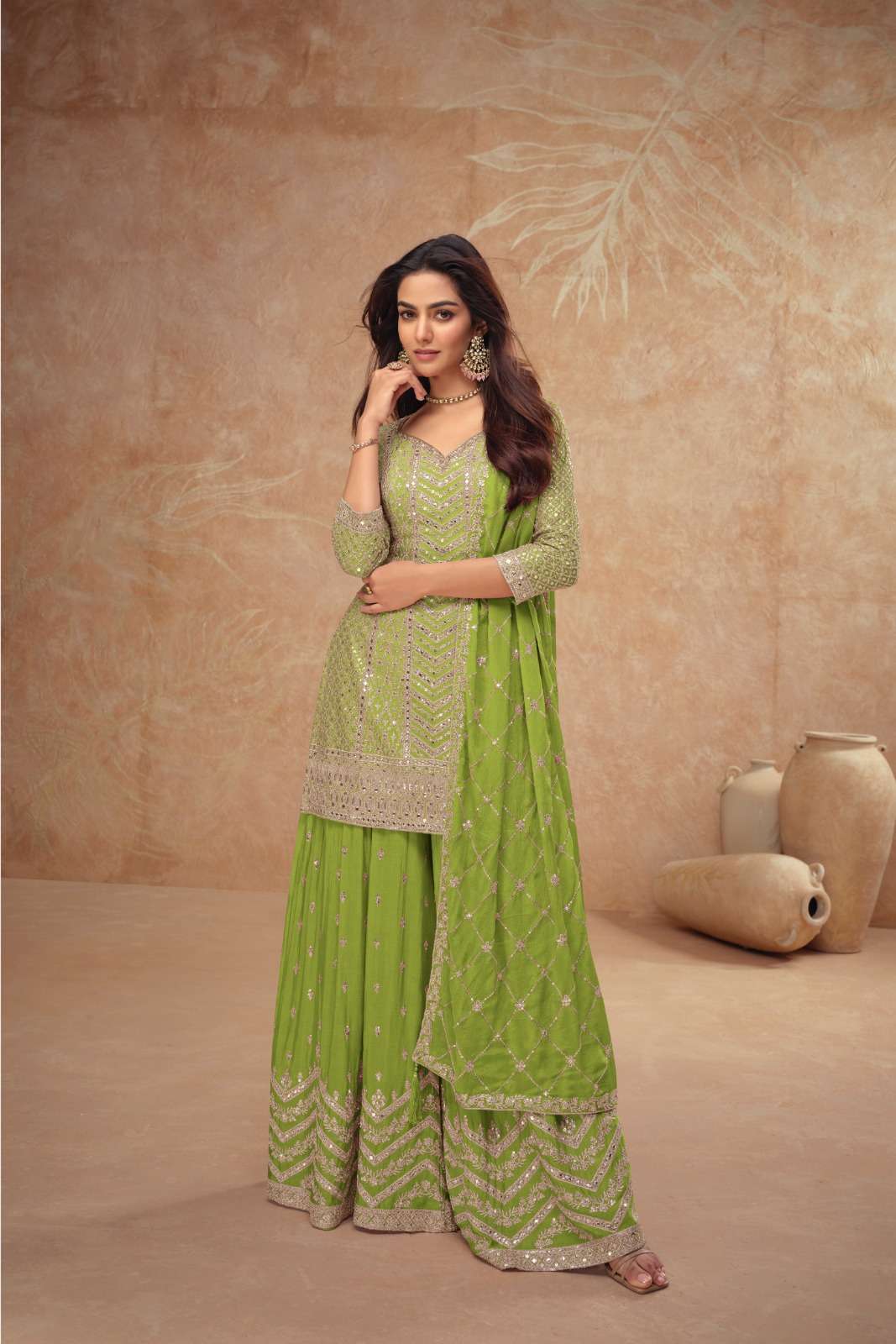 Beautiful designer plazo suit